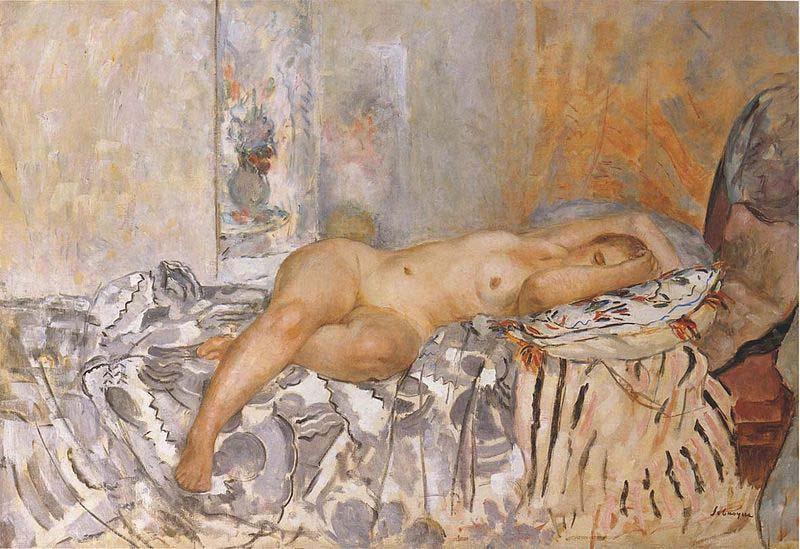 Henri Lebasque Prints Nude on Spanish Blanket Sweden oil painting art
